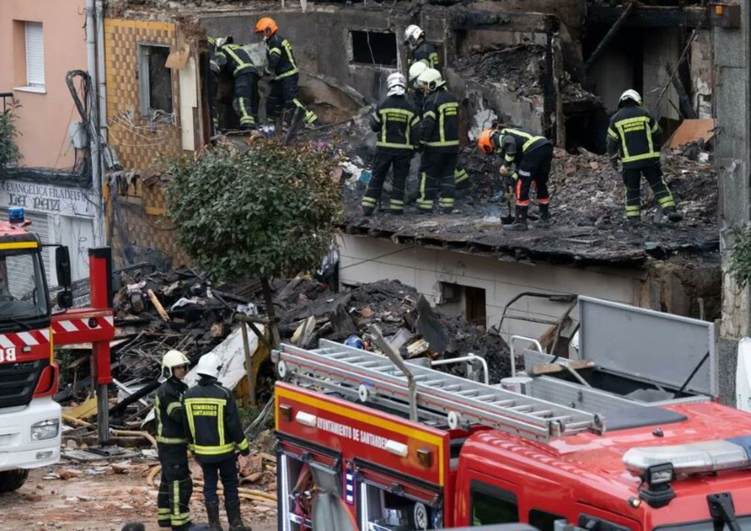 Immagine dell'esplosione dell'edificio di Santander