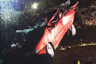 Auto nella scarpata, morti quattro ragazzi tra i 17 e i 20 anni