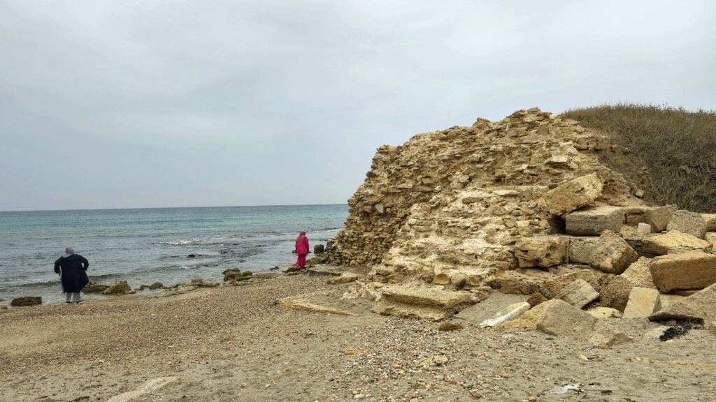 Les ruines de Leptis Magna, l'ancienne ville côtière romaine