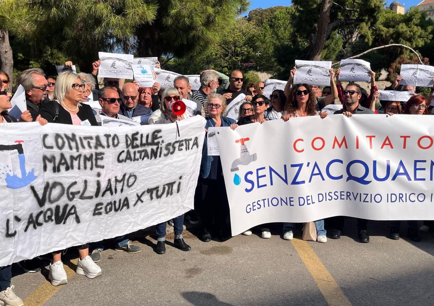 siccita protesta a palermo dei comitati