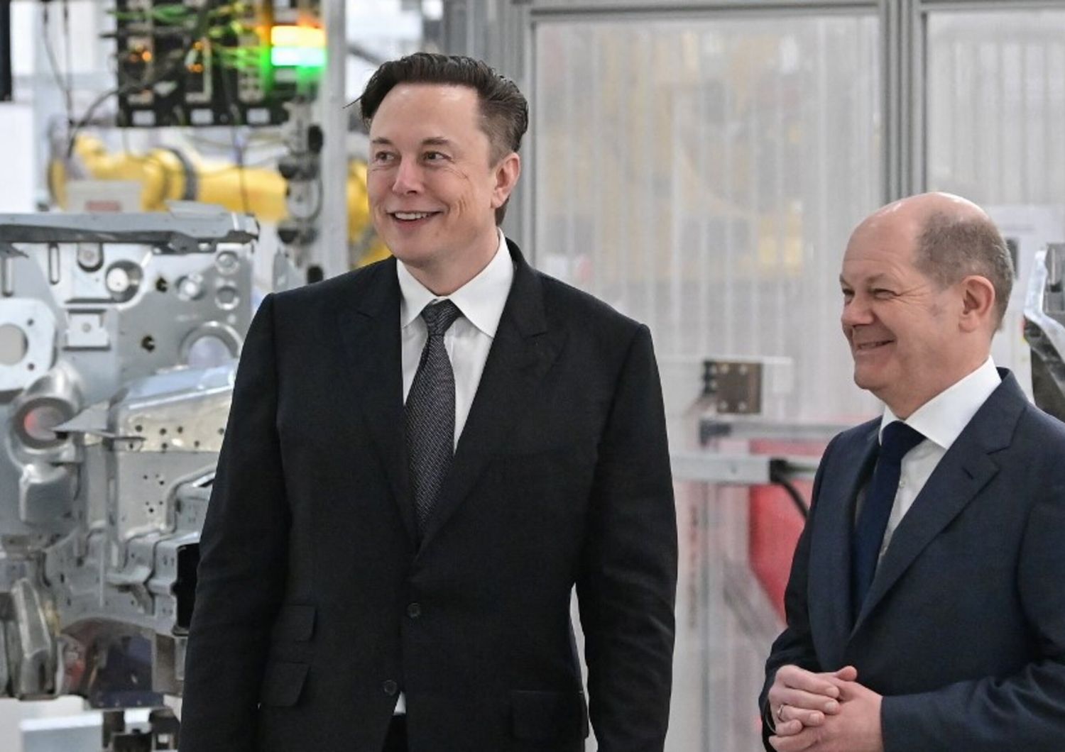 Elon Musk e Olaf Scholz