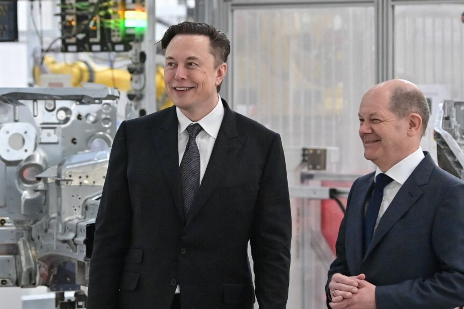 Elon Musk e Olaf Scholz