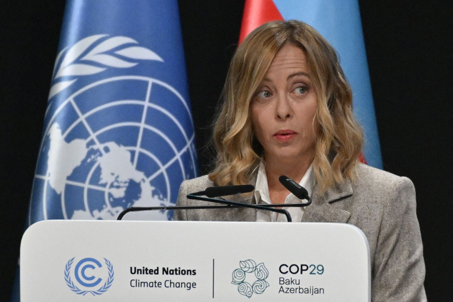 Meloni alla Cop 29: "No a ideologie"