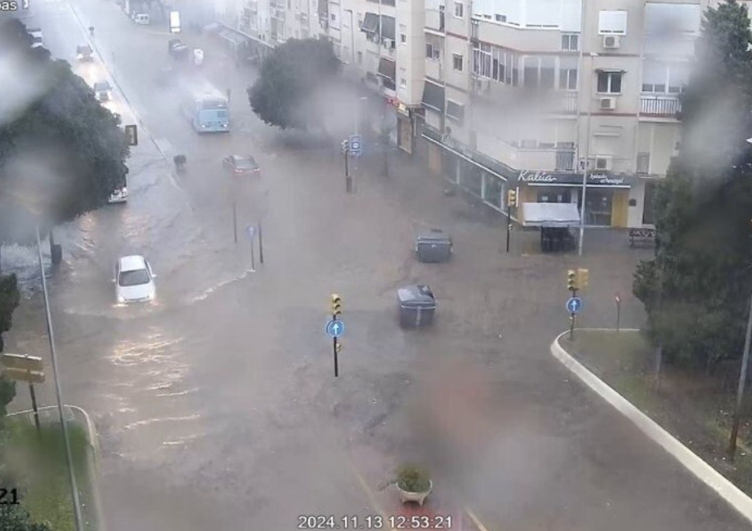 paura a Malaga per le forti piogge