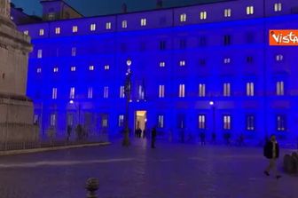 Giornata mondiale del diabete, Palazzo Chigi si illumina di blu