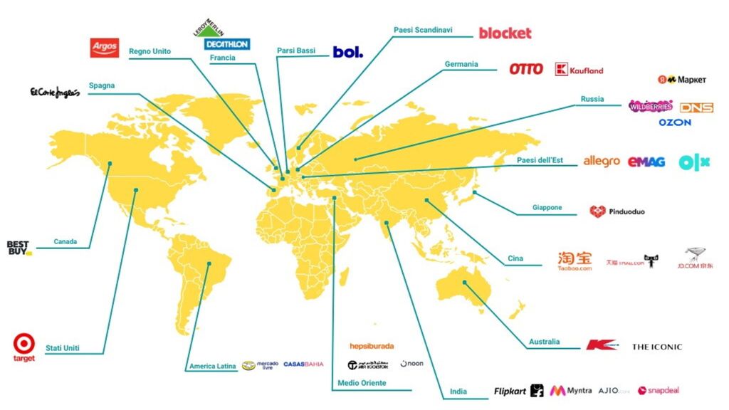 Italia roccaforte di Amazon, Europa fan di fast fashion. Mappa di dove si fa shopping online nel mondo