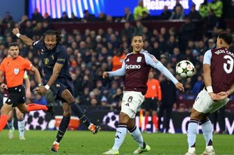 Partita di Champions tra Juve e Aston Villa