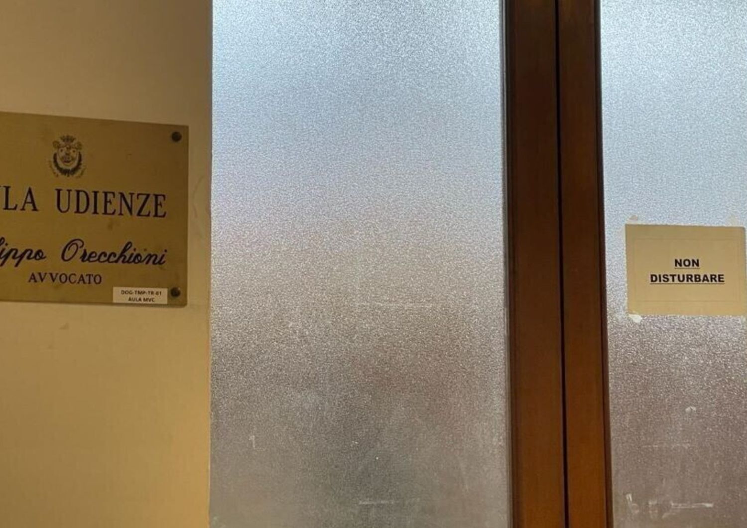 L'aula gup dove è in corso il processo per stupro di gruppo contestato a Ciro Grillo e ai suoi amici