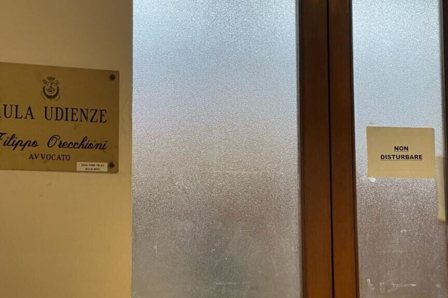 L'aula gup dove è in corso il processo per stupro di gruppo contestato a Ciro Grillo e ai suoi amici