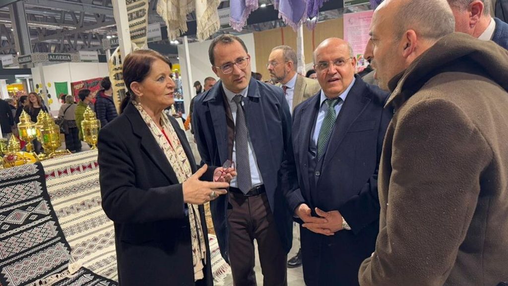 Houria Meddahi, ministre  du Tourisme algérienne dans le pavillon Saoudite , Foire de Milan, 2024