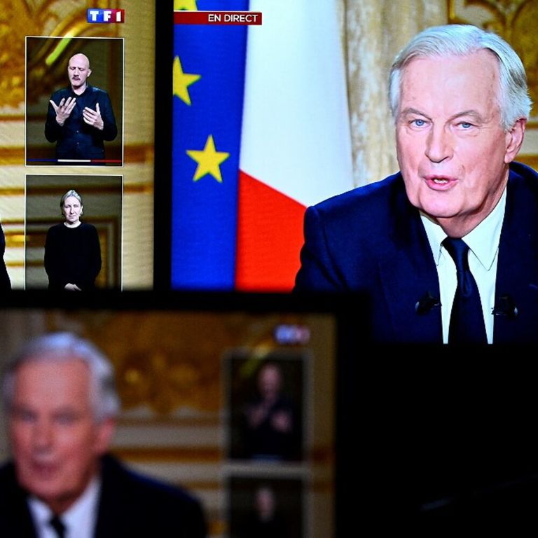 Barnier durante una diretta tv