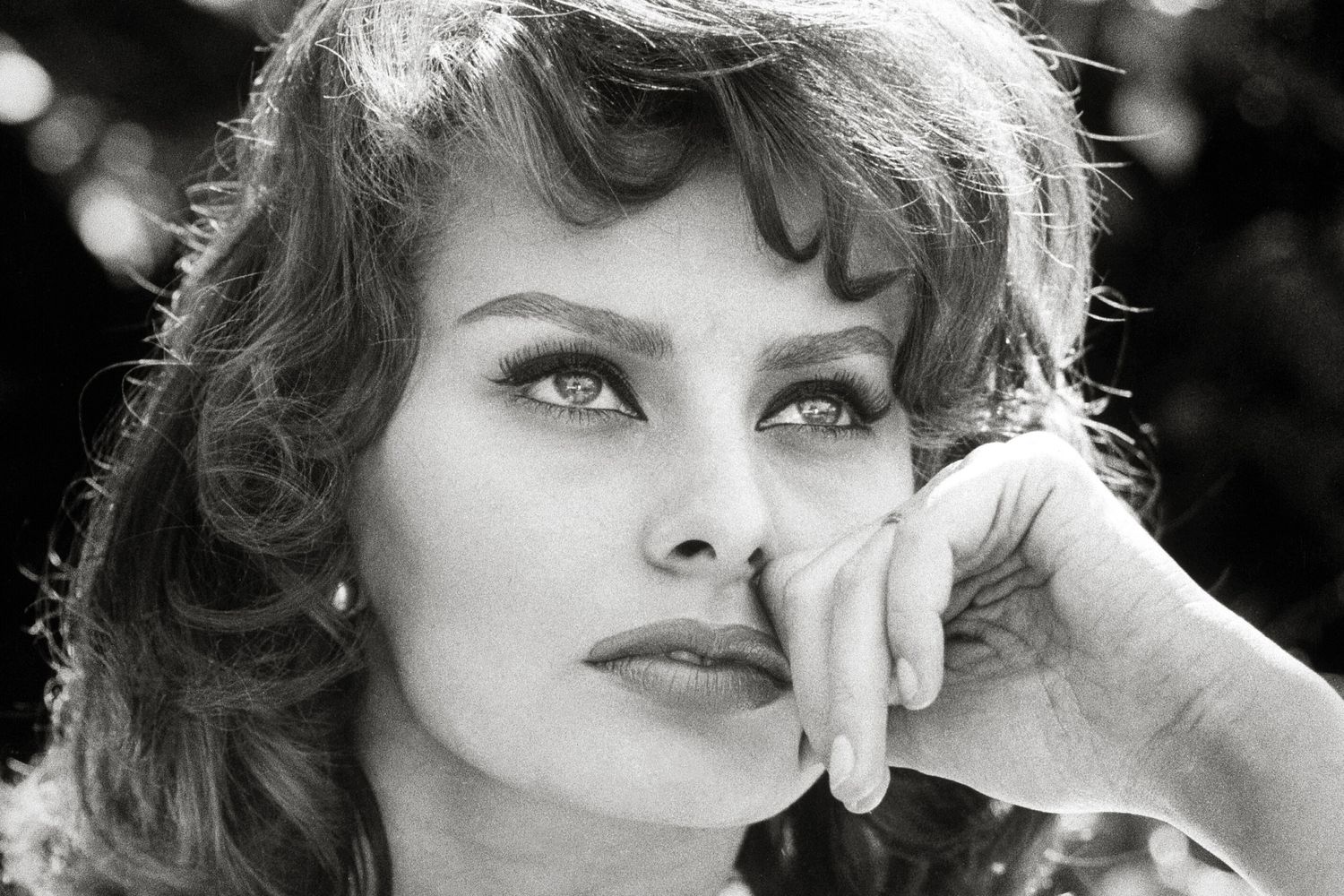 Sophia Loren nel giardino della sua casa a Beverly Hills &nbsp;