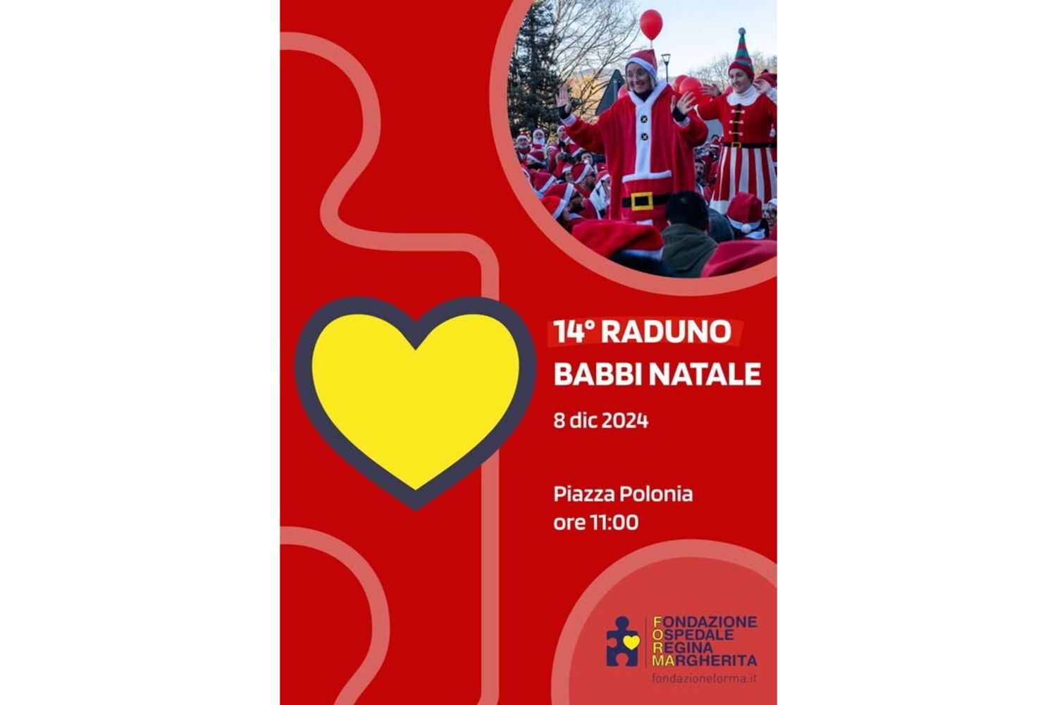 Migliaia di Babbi Natale a Torino per i bambini del Regina Margherita