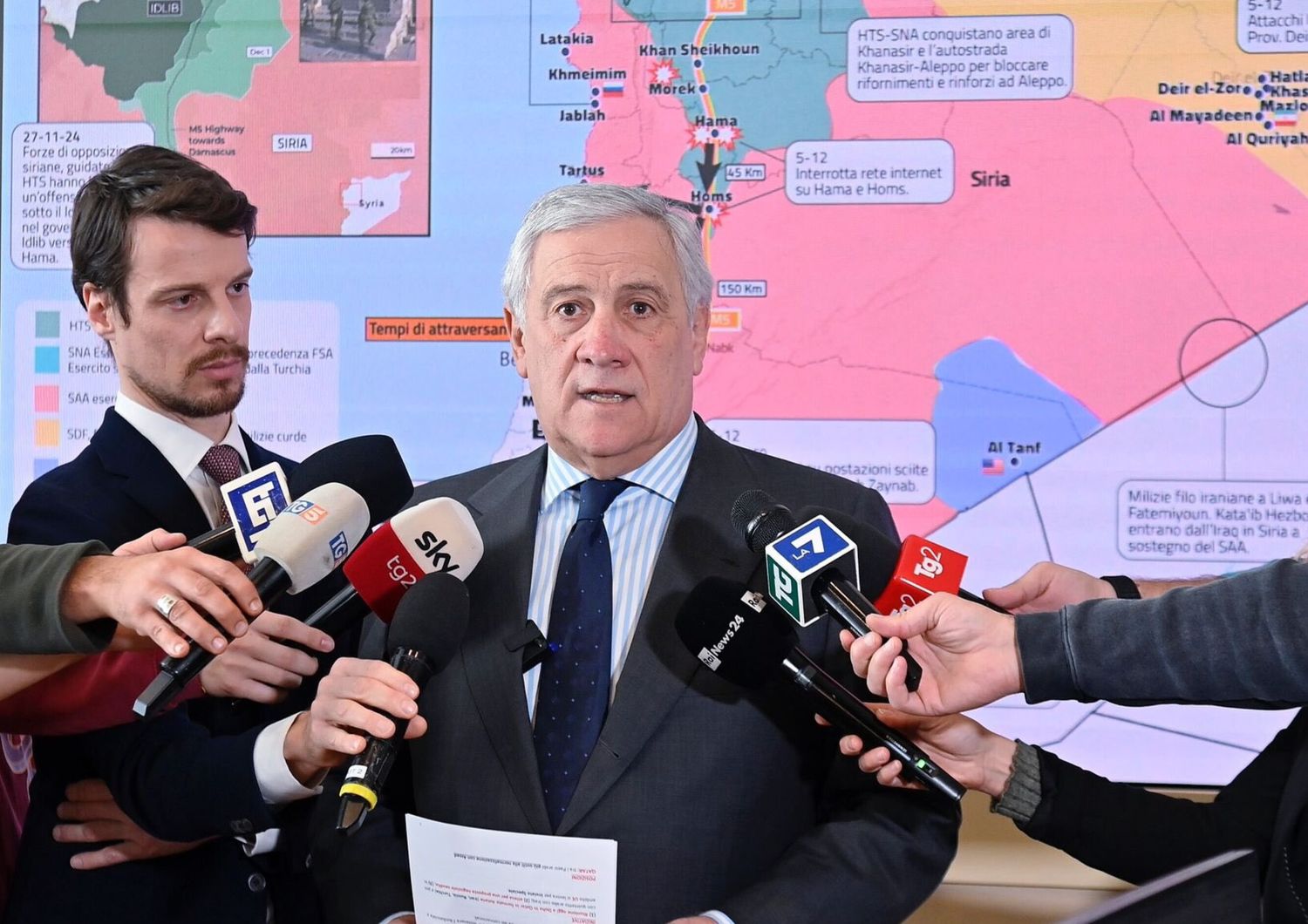 Le ministre italien Tajani: "L'ambassade en Syrie continue ses opérations en toute sécurité"