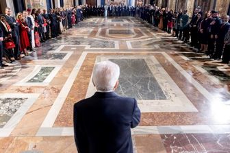 Le Président de la République Sergio Mattarella à la Conférence des Ambassadeurs Italiens