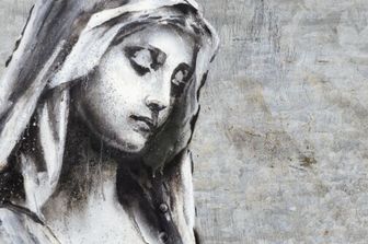 banksy tornato caccia opera madonna bambino