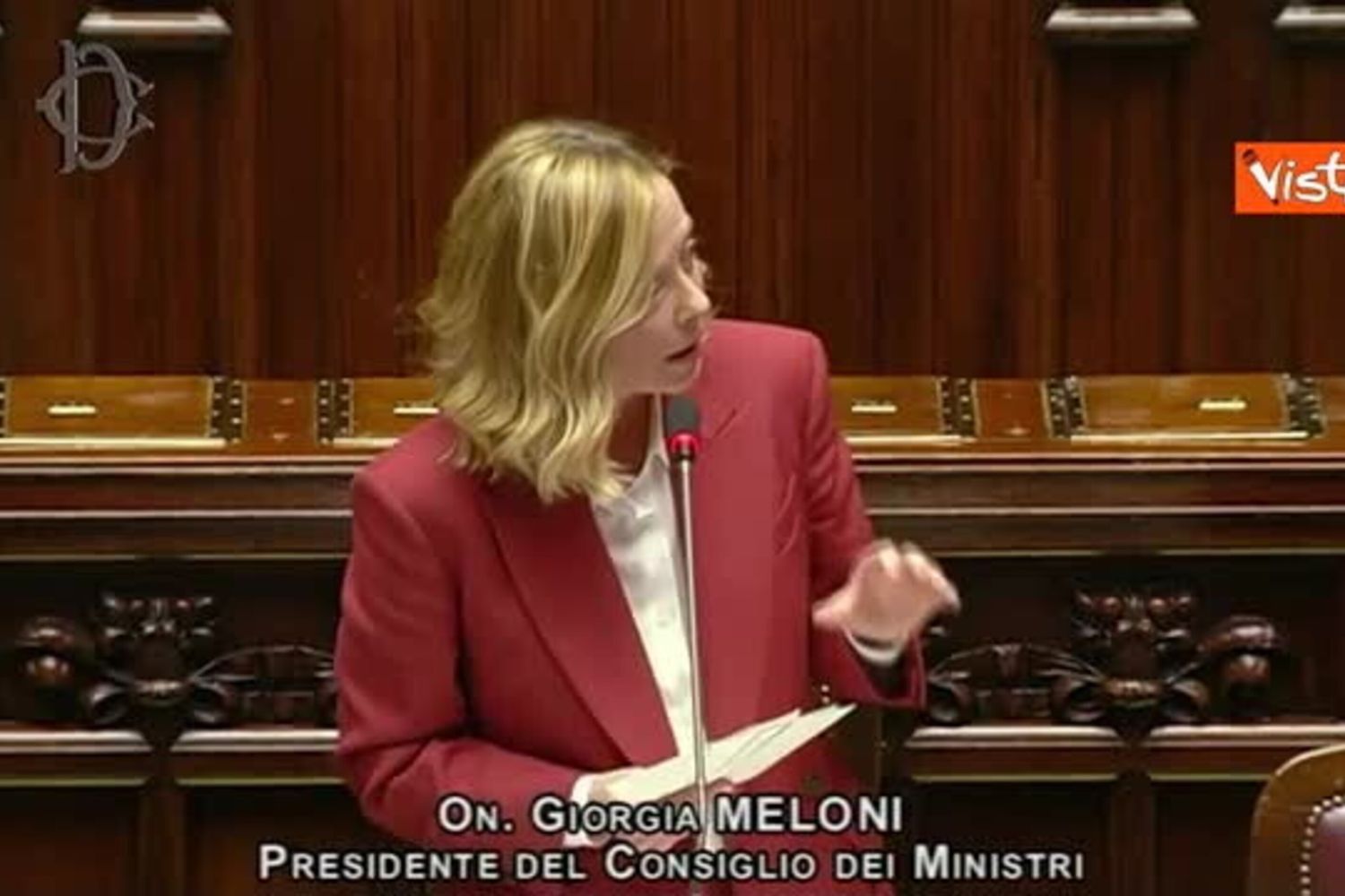 La première ministre italienne Giorgia Meloni s'adresse au Parliament, 17 dicémbre 2024