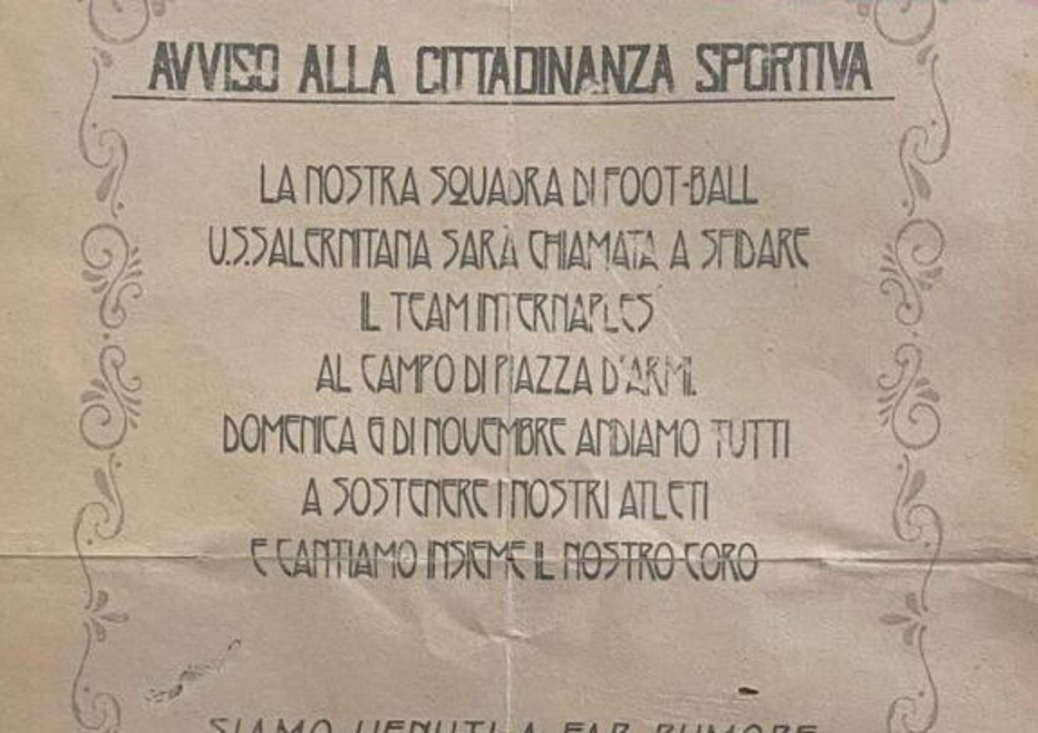 calcio volantino collezionista racconta primo club tifosi