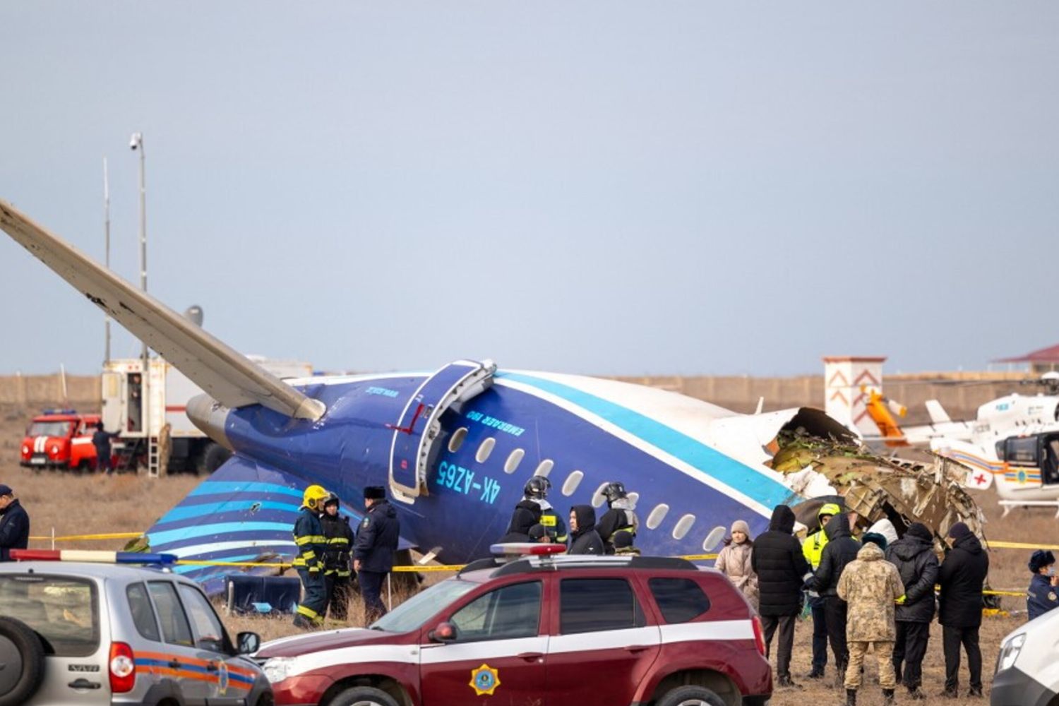 L'aereo precipitato ad Aktau