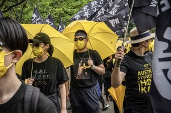 Attivisti democratici a Hong Kong