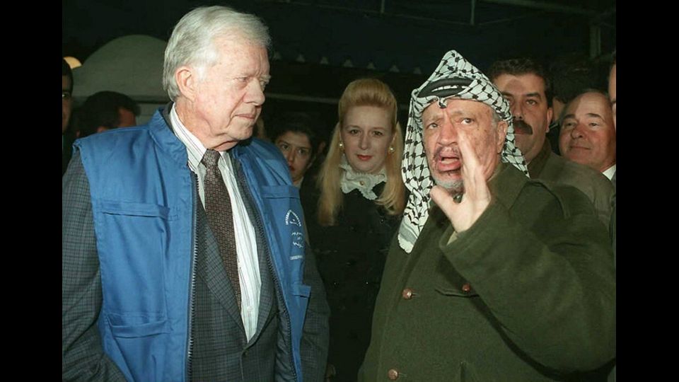 Jimmy Carter e Yasser Arafat