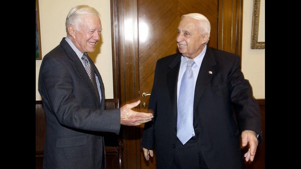 Jimmy Carter e Ariel Sharon