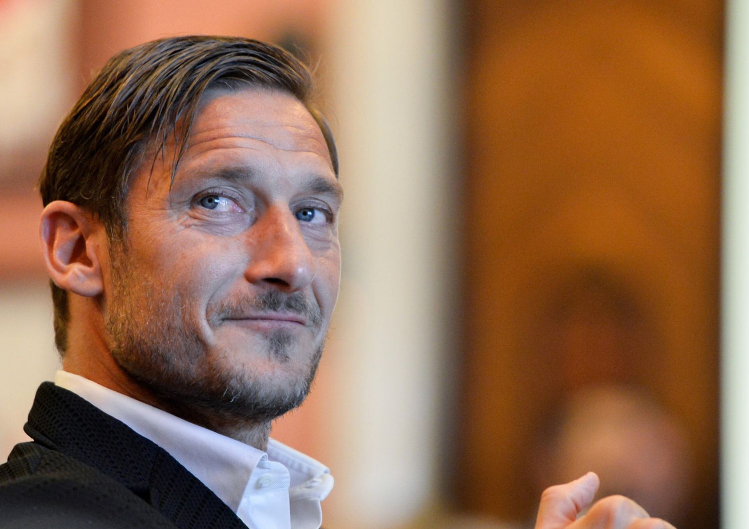 Francesco Totti al Coni dove ha ricevuto il diploma Honoris causa (Afp)