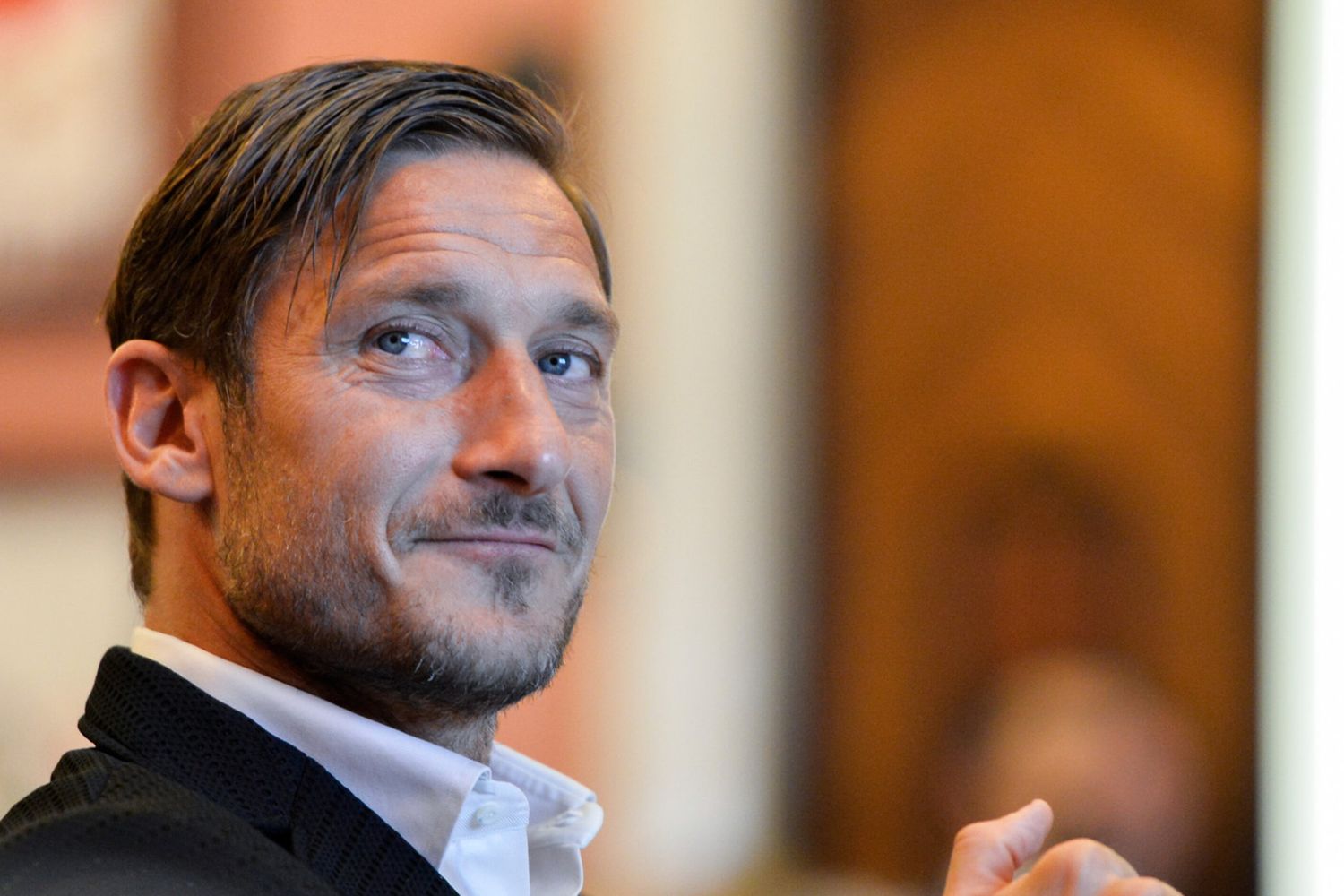Francesco Totti al Coni dove ha ricevuto il diploma Honoris causa (Afp)