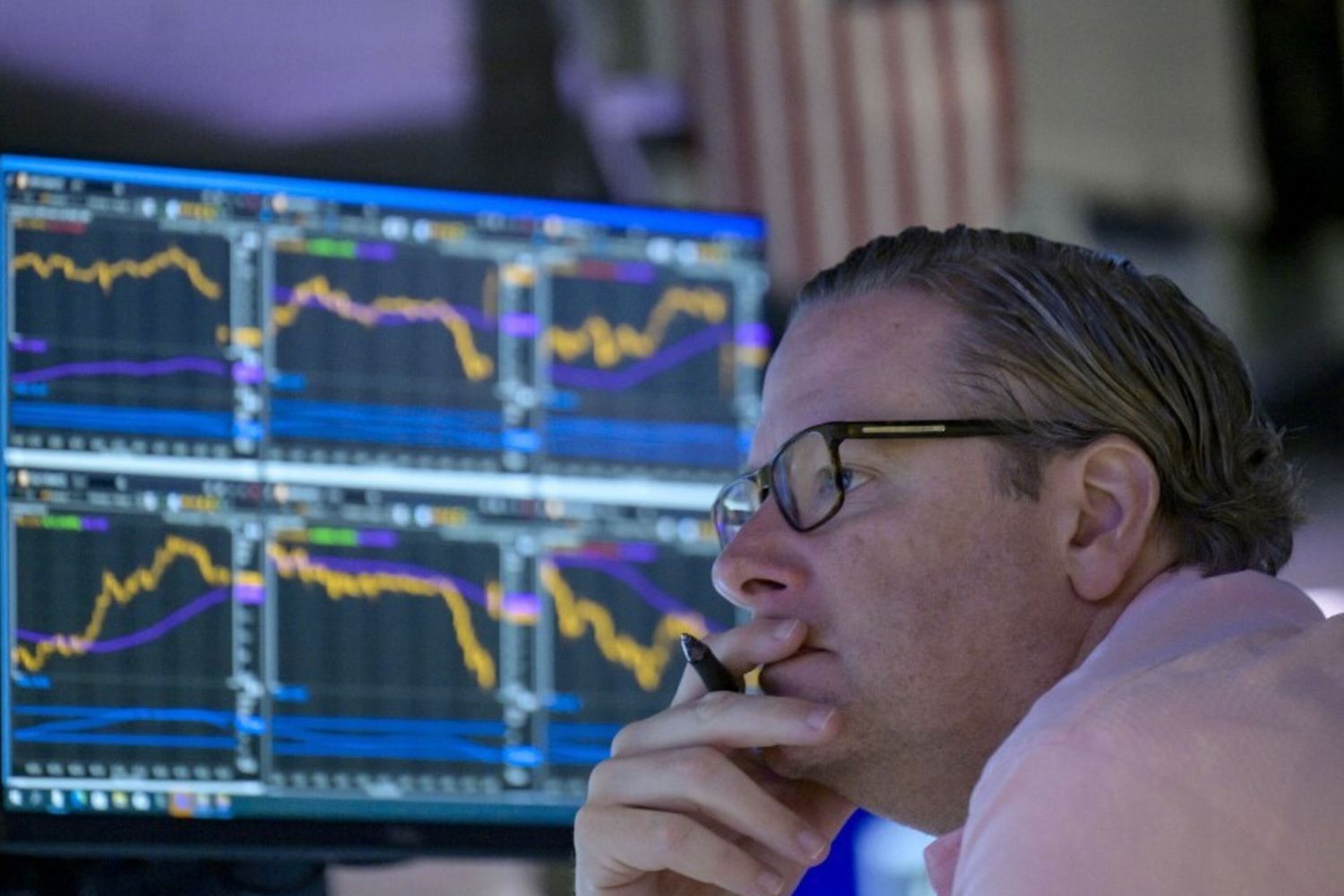 Un trader a Wall Street