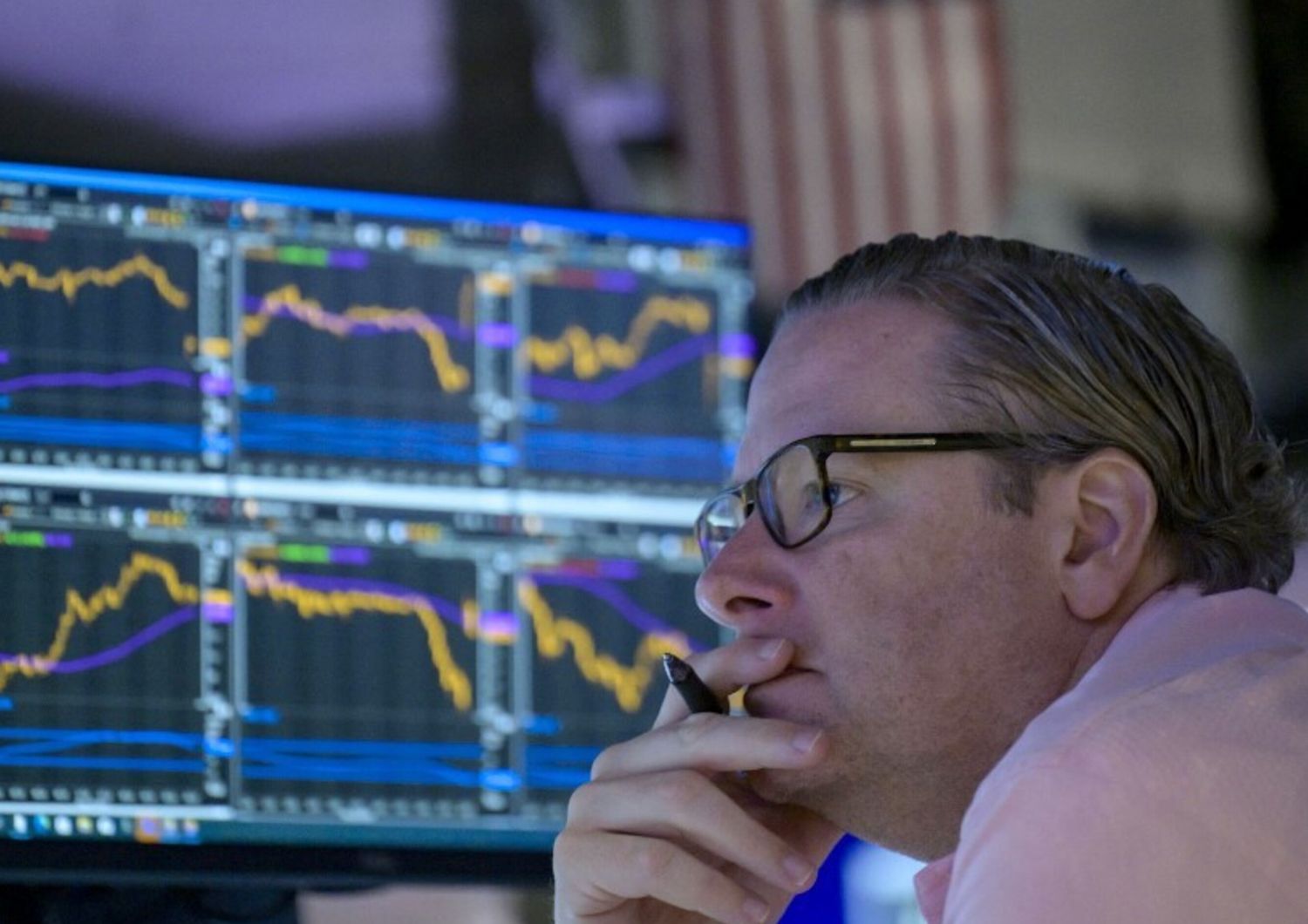 Un trader a Wall Street