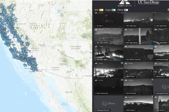 timelapse incendi california camere