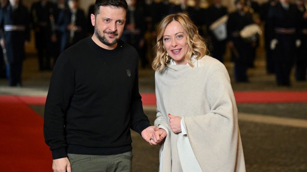 Zelensky e Meloni a Palazzo Chigi