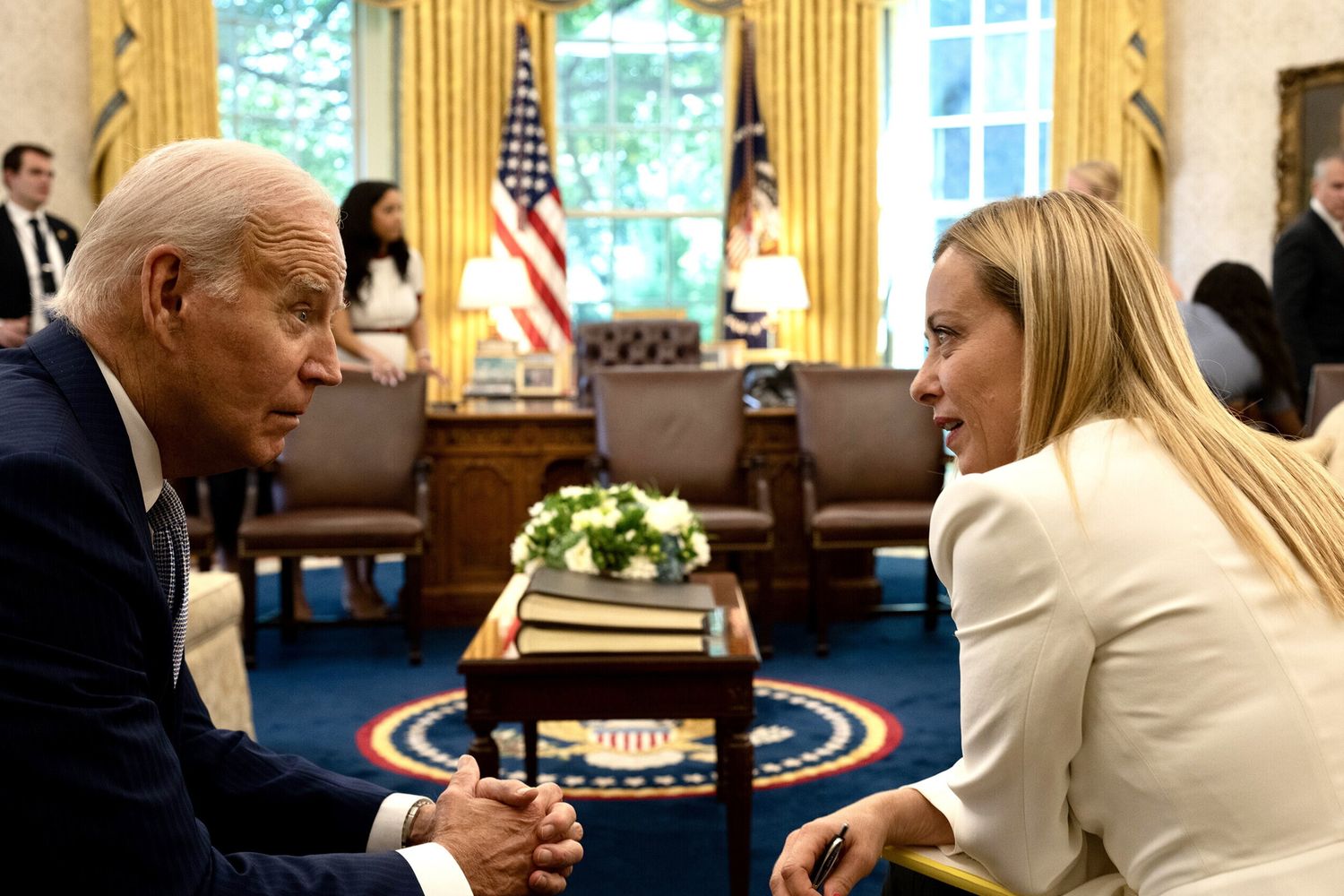 Giorgia Meloni e Joe Biden