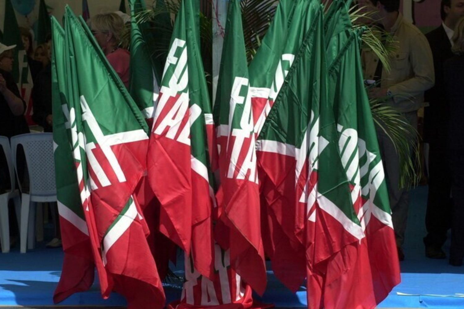 Bandiere di Forza Italia