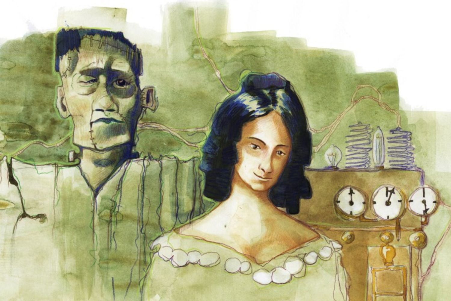 Portrait de l'ecrivain anglaise Mary Shelley