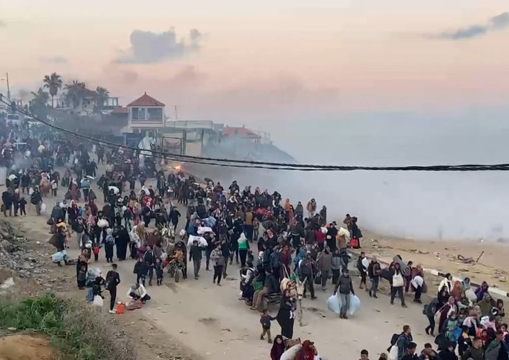 lunga marcia sfollati palestina nord gaza