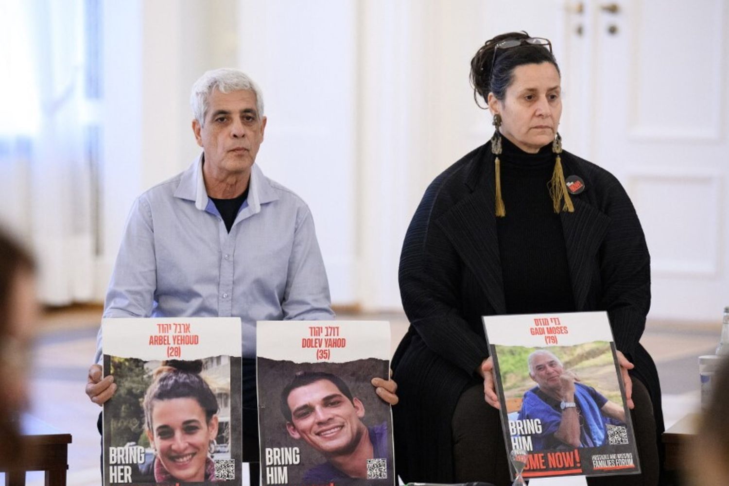 I familiari dei cittadini tedesco-israeliani rapiti a Gaza da Hamas