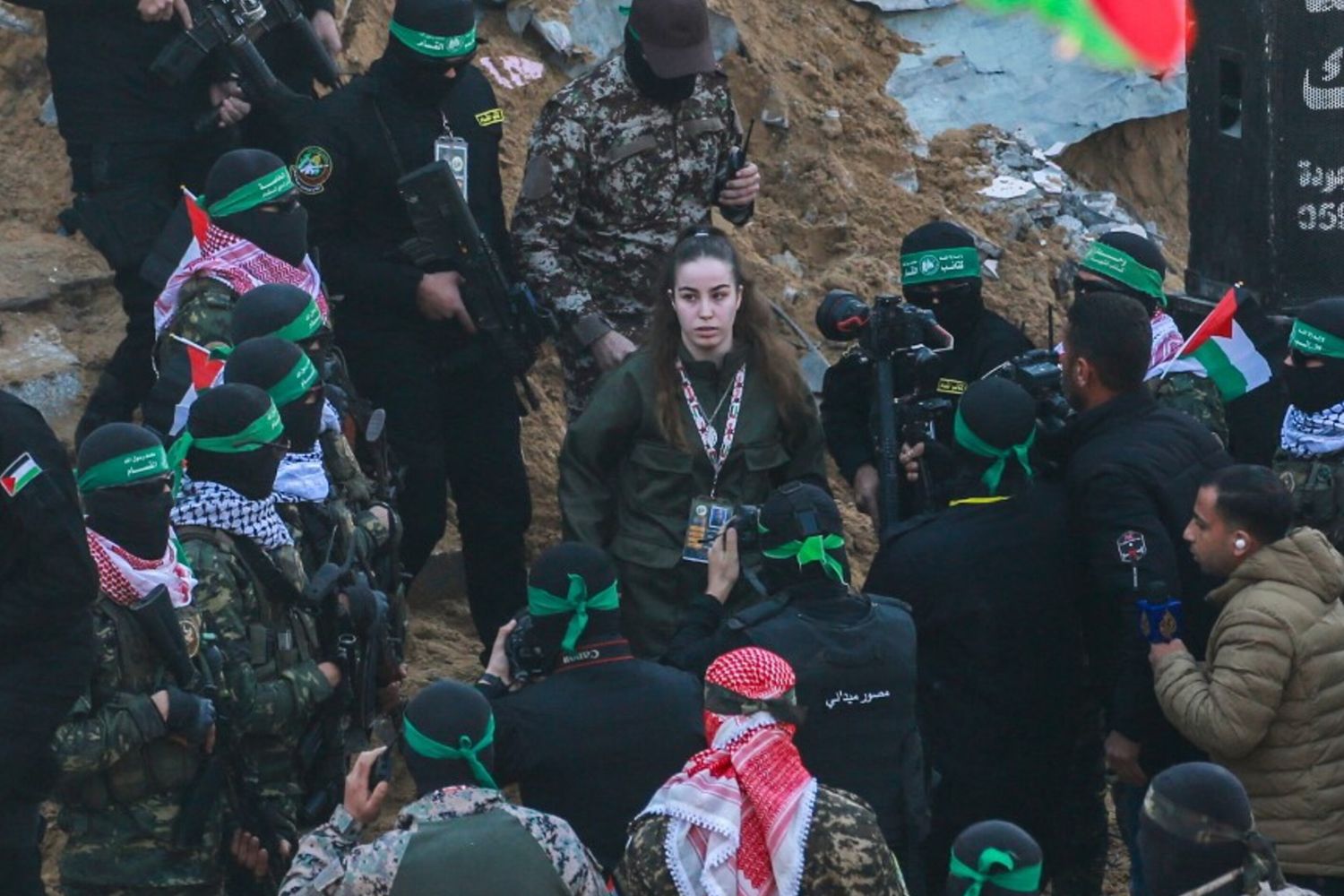 L'ostaggio Agam Berger poco prima del rilascio