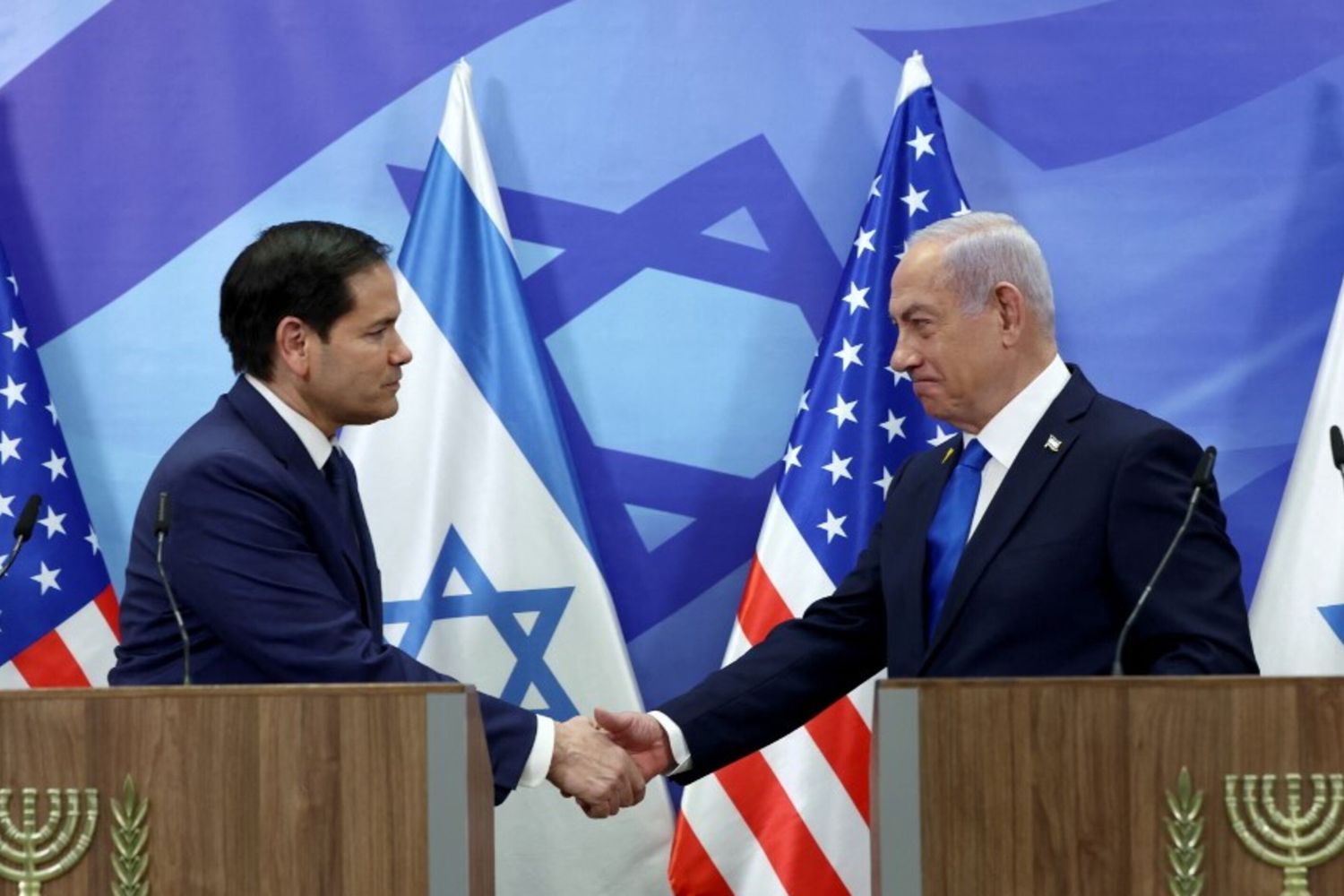 Marco Rubio e Benjamin Netanyahu