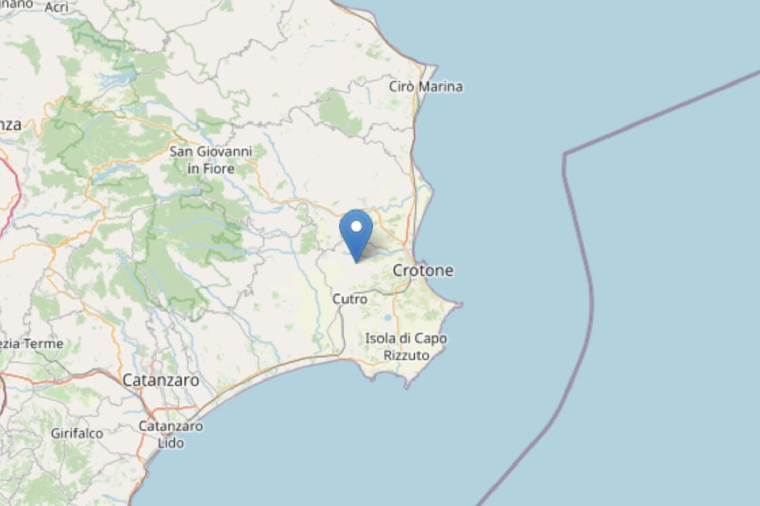 Ingv, scosse nel Crotonese