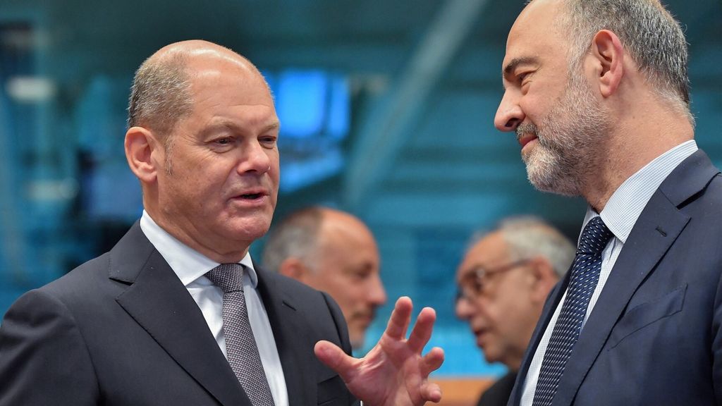 Olaf Sholz avec Pierre Moscovici