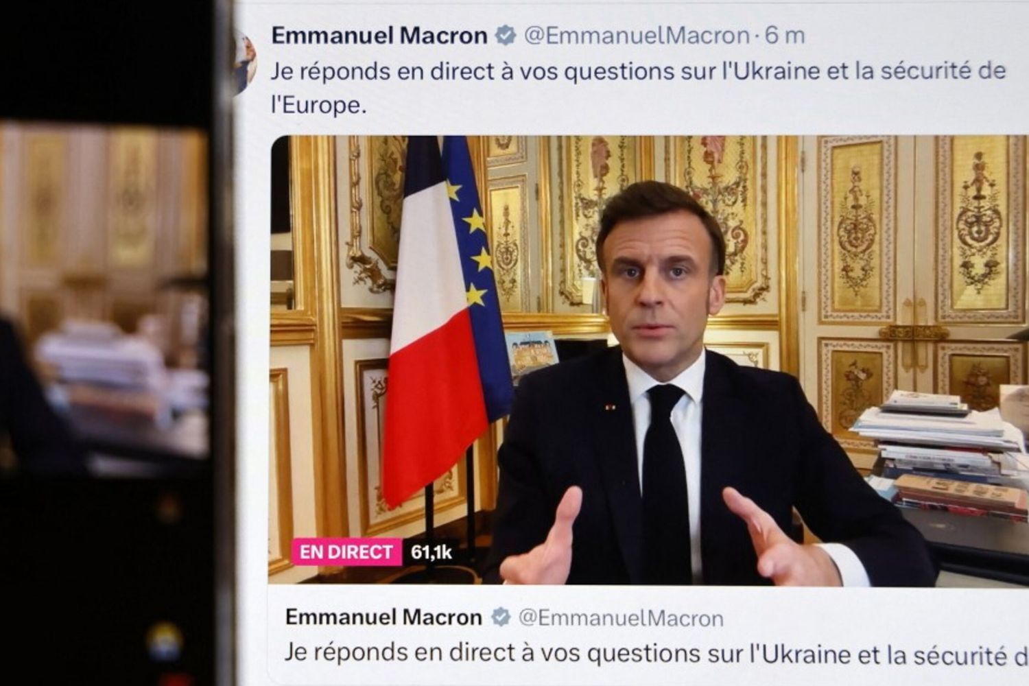Diretta social Macron