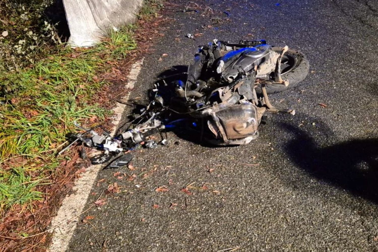 Lo scooter della vittima