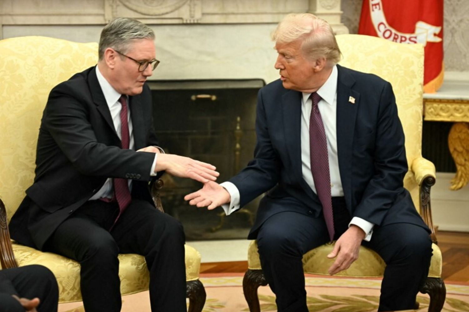 Keir Starmer e Donald Trump alla Casa Bianca