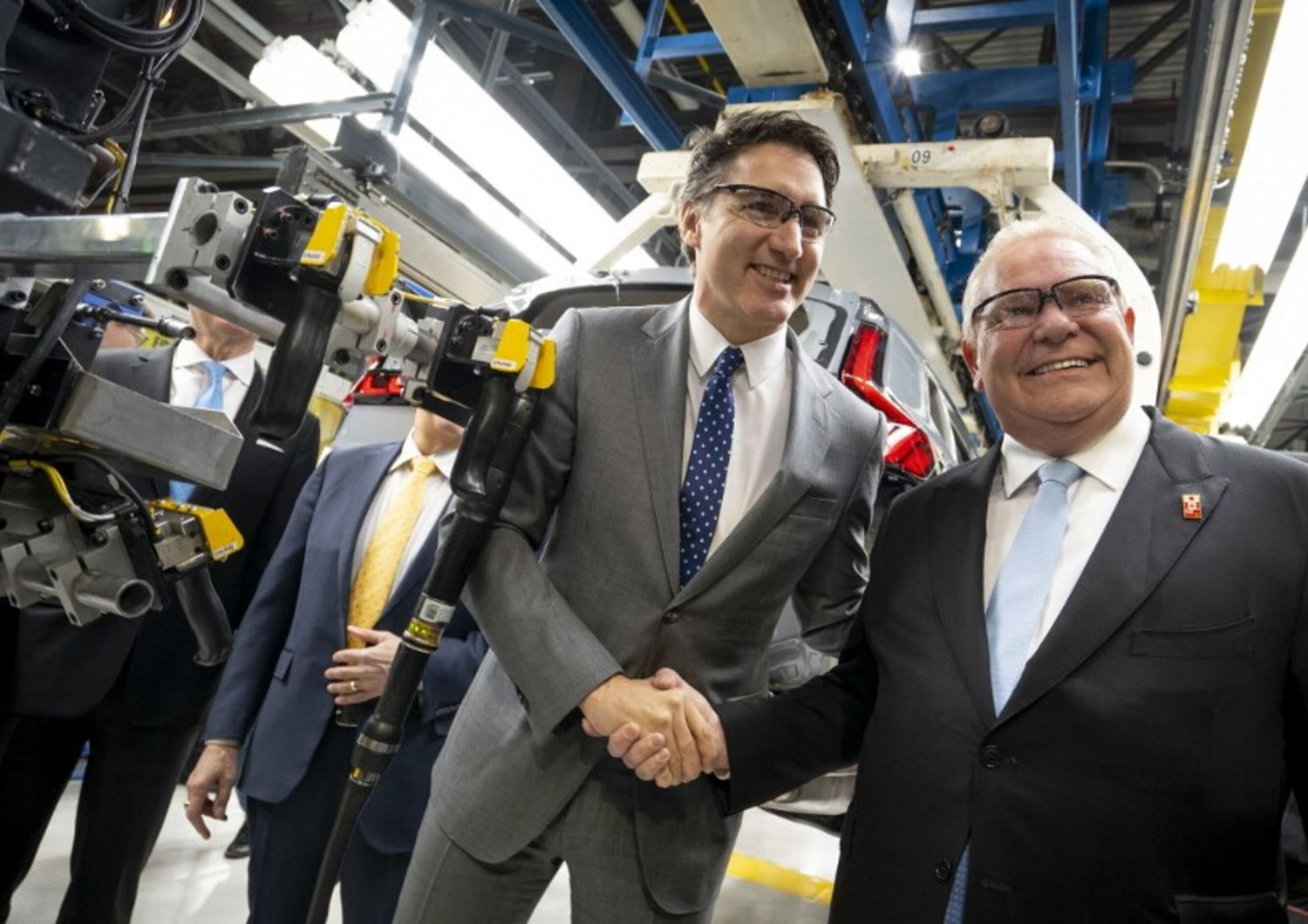 Il primo ministro canadese Justin Trudeau e il premier dell'Ontario Doug Ford