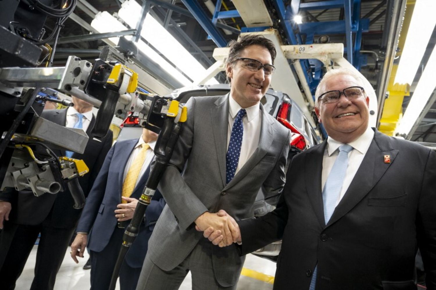 Il primo ministro canadese Justin Trudeau e il premier dell'Ontario Doug Ford