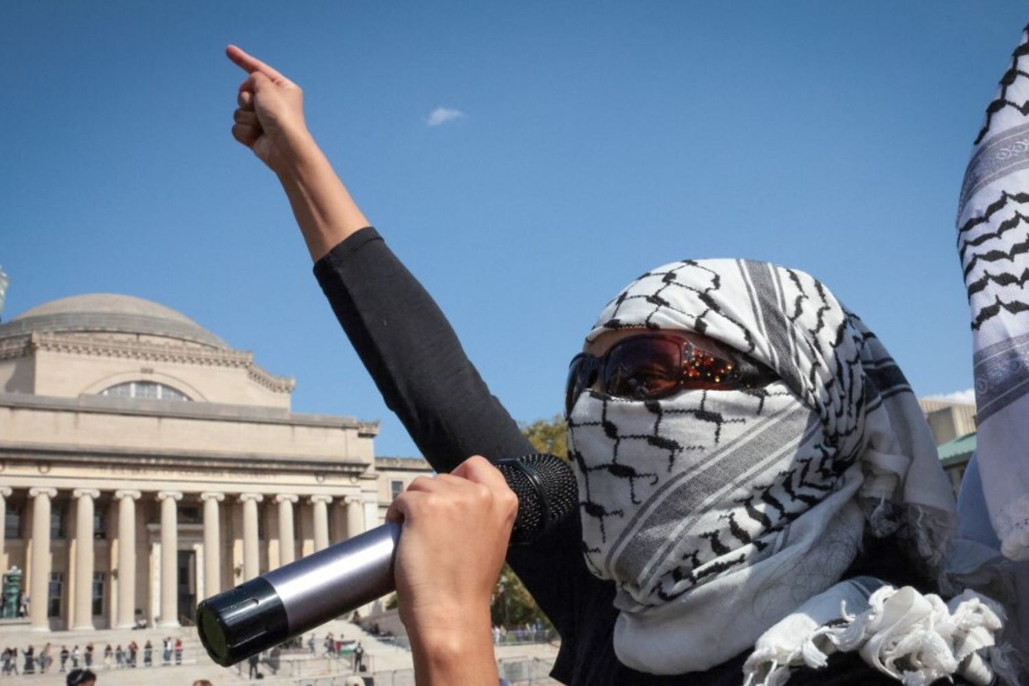 Manifestazione Pro Palestina nel campus della Columbia University