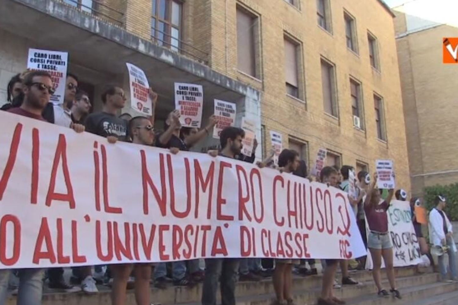 &nbsp;Protesta degli studenti alla Facolt&agrave; di Medicina