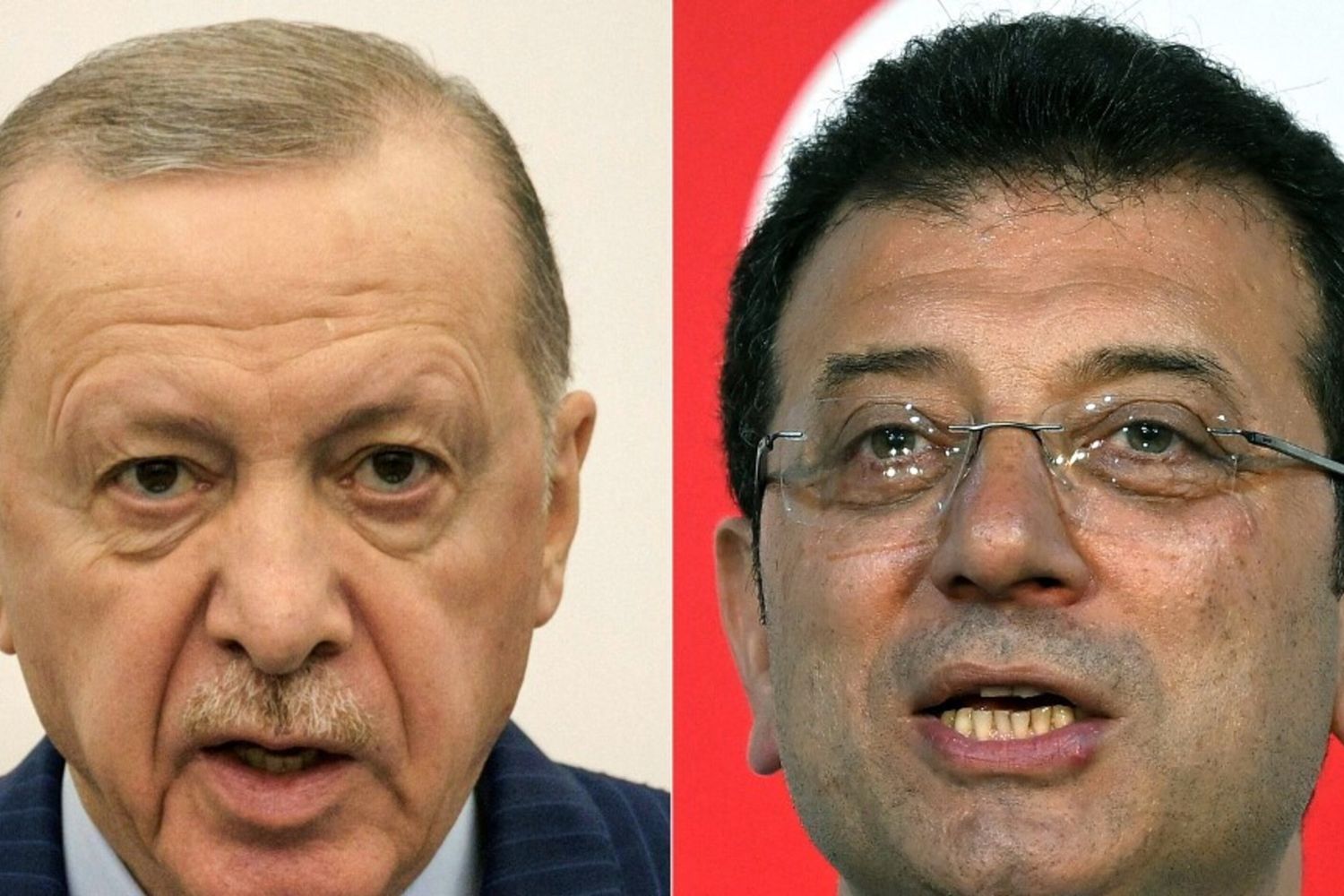 Recep Tayyip Erdogan e Ekrem Imamoglu