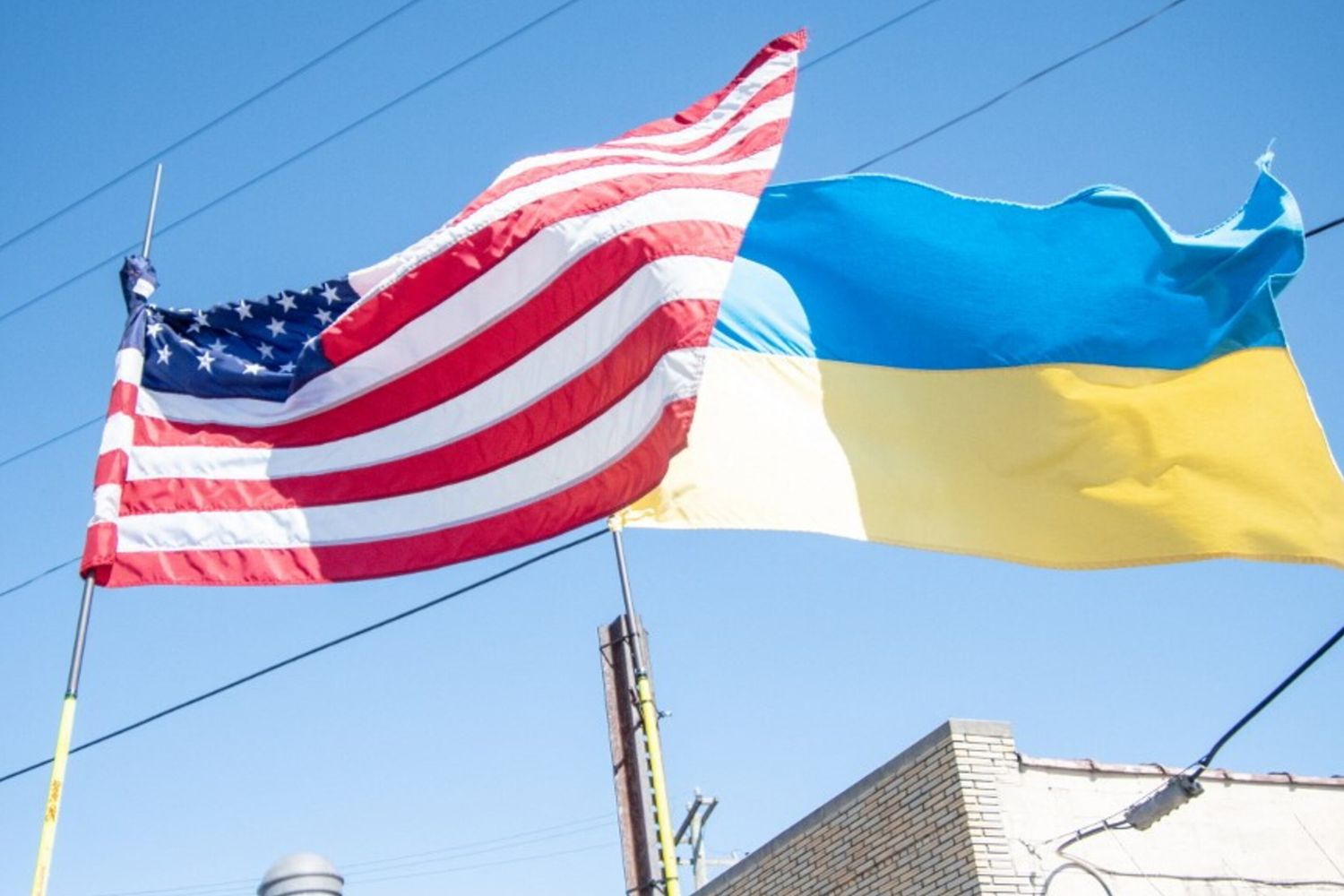Bandiera Usa e Ucraina